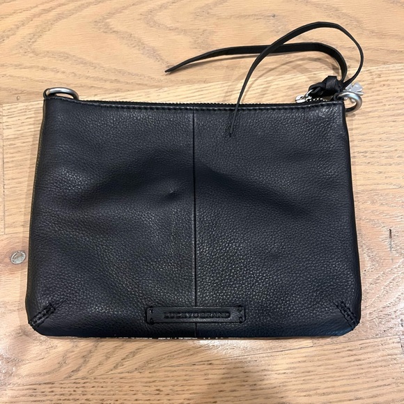 Lucky Brand Black and White Patterned Clutch / Wristlet Leather and Cloth - Picture 2 of 4